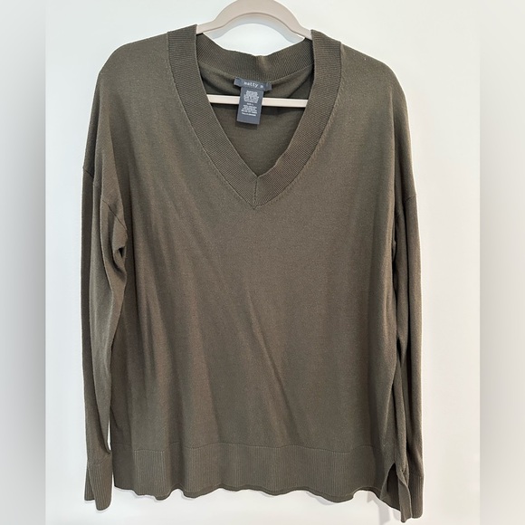 Matty M Olive Knit Top - Picture 1 of 6